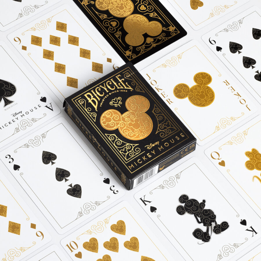 MickeyM-BLACKandGOLD 10038680 cartas o naipes bicycle disney kah lifestyle guatemala