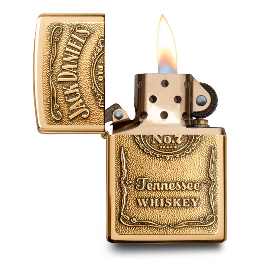 ENCENDEDOR ZIPPO JACK DANIEL’S HIGH POLISH BRASS – SKU 254BJD.428