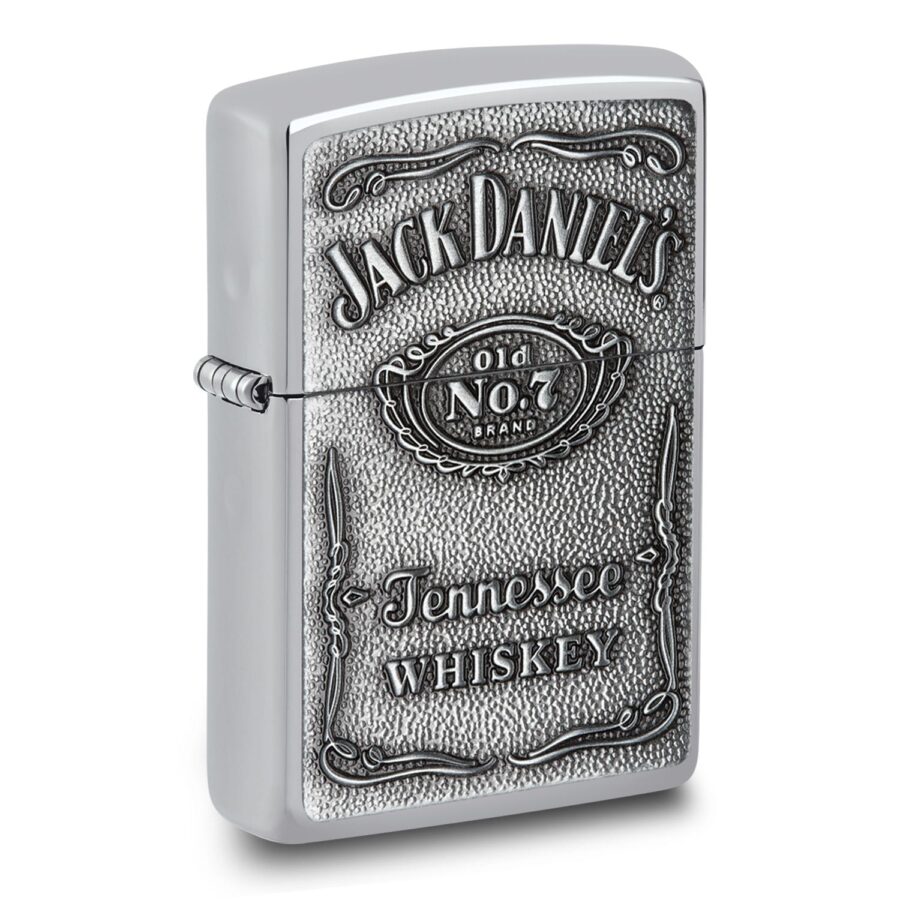 ENCENDEDOR ZIPPO JACK DANIEL’S HIGH POLISH CHROME – SKU 250JD.427