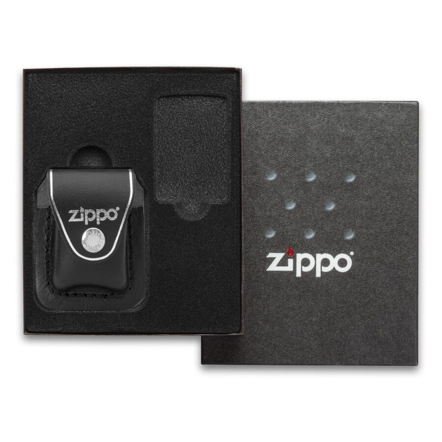 ESTUCHE ZIPPO NEGRO CON CLIP Y CAJA DE REGALO – SKU ZP-LPGS