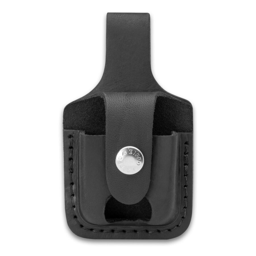 ESTUCHE ZIPPO NEGRO CON TRABILLA Y CIERRE A PRESIÓN – SKU ZP-LPTBK