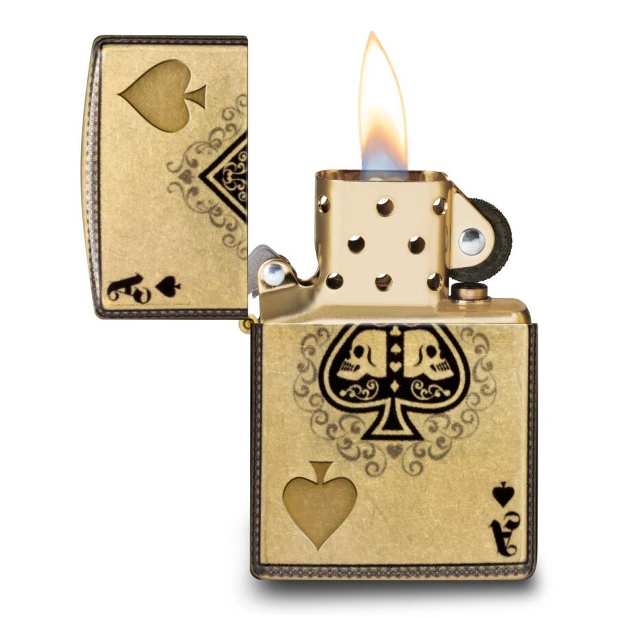 ENCENDEDOR ZIPPO ACE OF SPADES DESIGN – SKU ZP46388