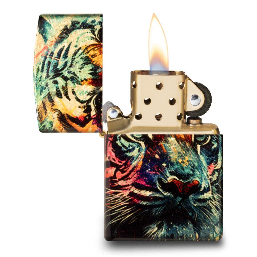 ENCENDEDOR ZIPPO COLORFUL TIGER DESIGN – SKU ZP46145
