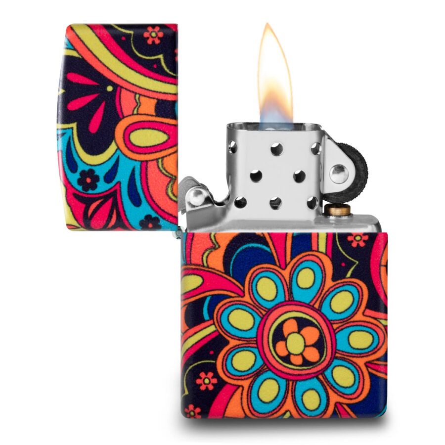 ENCENDEDOR ZIPPO FLOWER POWER DESIGN – SKU ZP46128