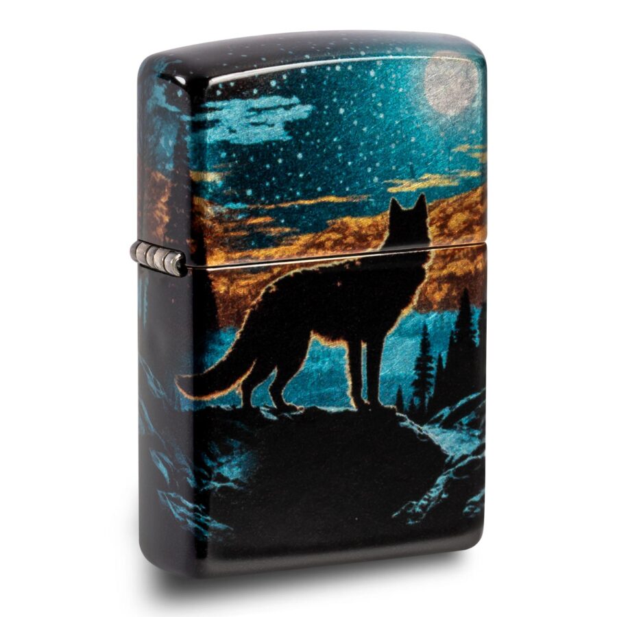 ENCENDEDOR ZIPPO WOLF IN MOON DESIGN – SKU ZP46252