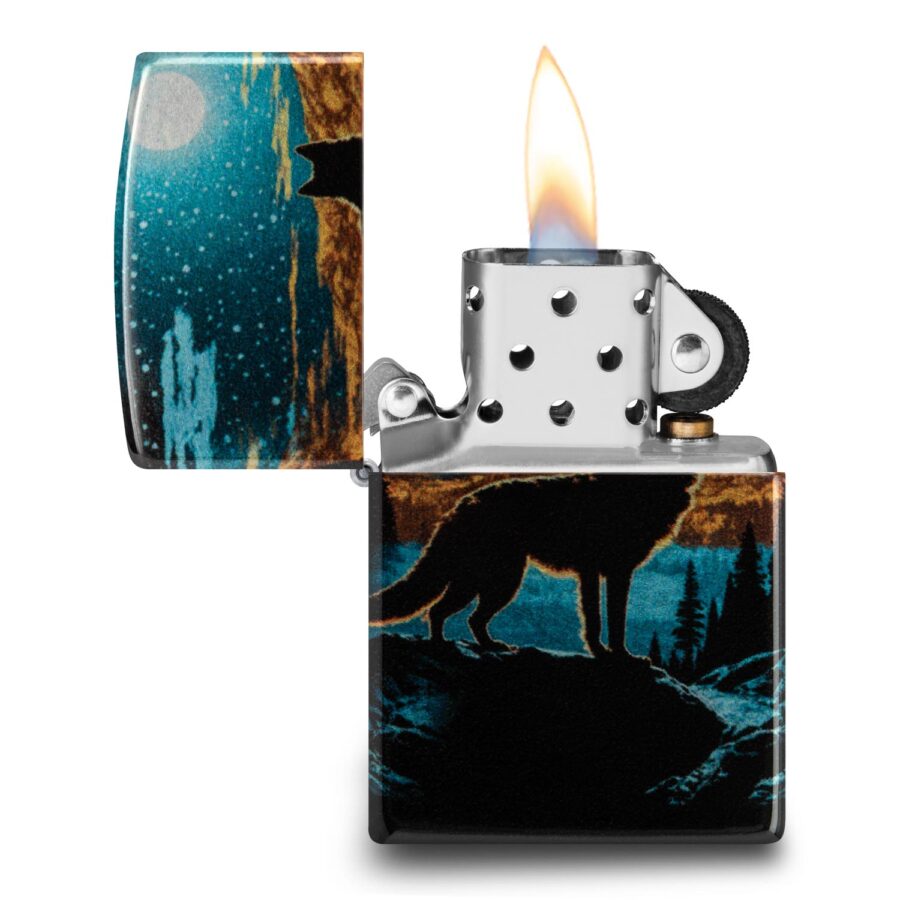 ENCENDEDOR ZIPPO WOLF IN MOON DESIGN – SKU ZP46252