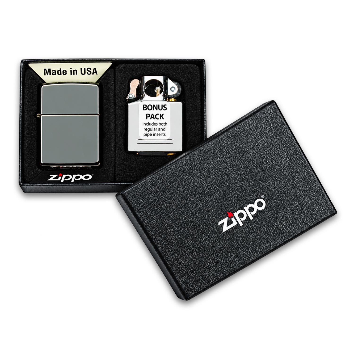 SET ZIPPO BLACK ICE CON INSERTO PARA PIPA – SKU ZP29789